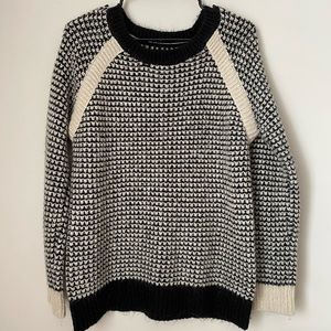 Warm knit wool soft black sweater